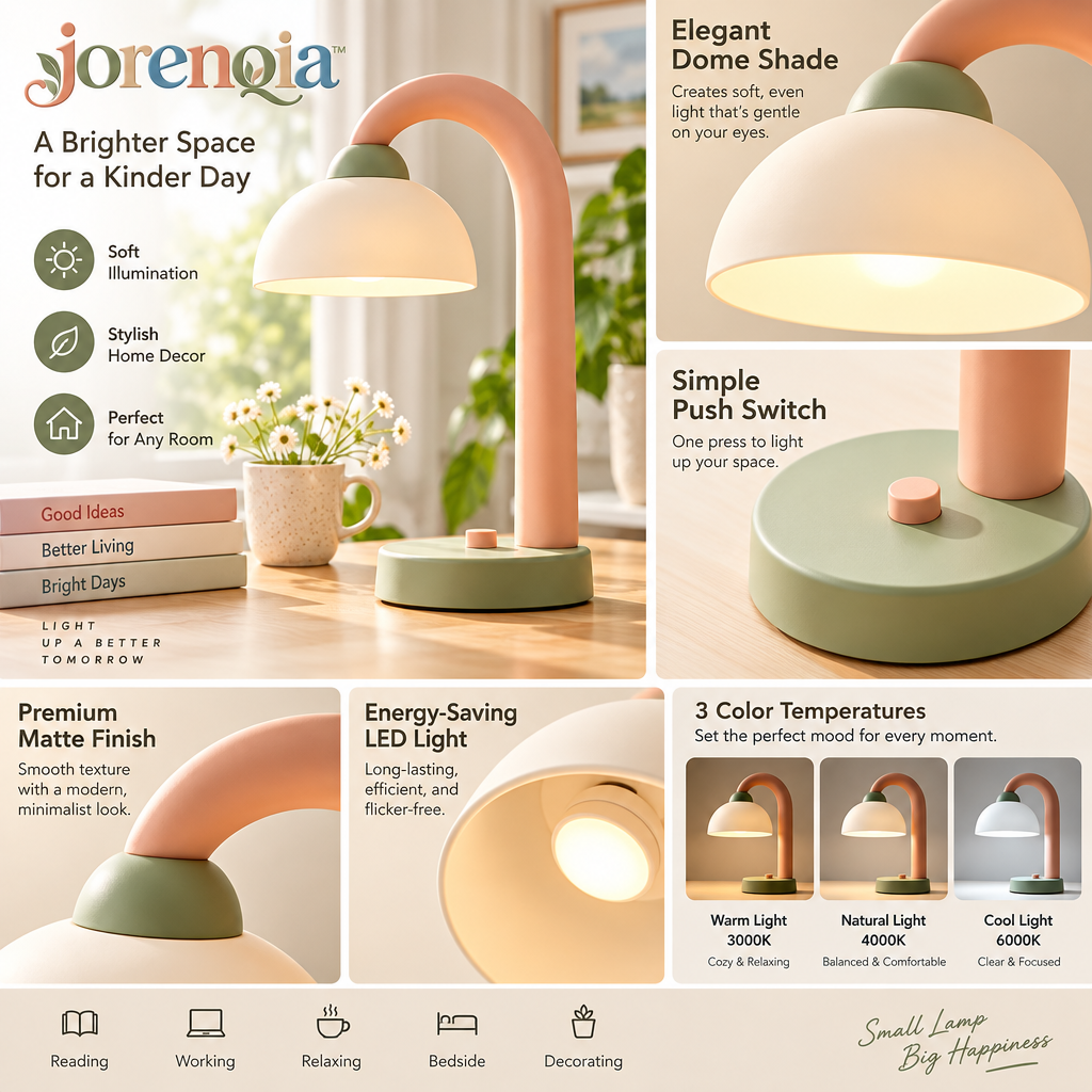 Jorenqia Sculptural Arch Desk Lamp view 4