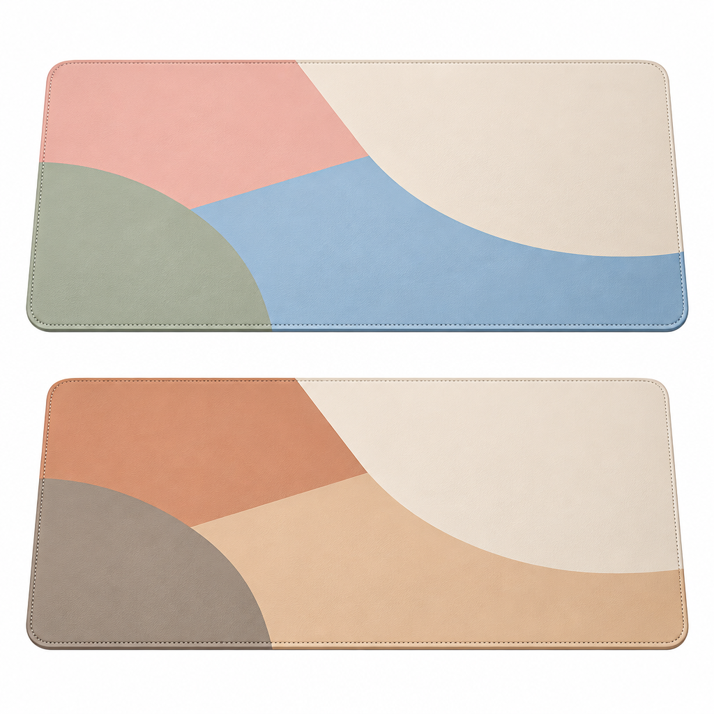 Jorenqia Pastel Color-Block Desk Mat view 2