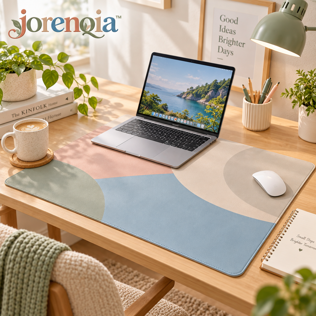 Jorenqia Pastel Color-Block Desk Mat view 4