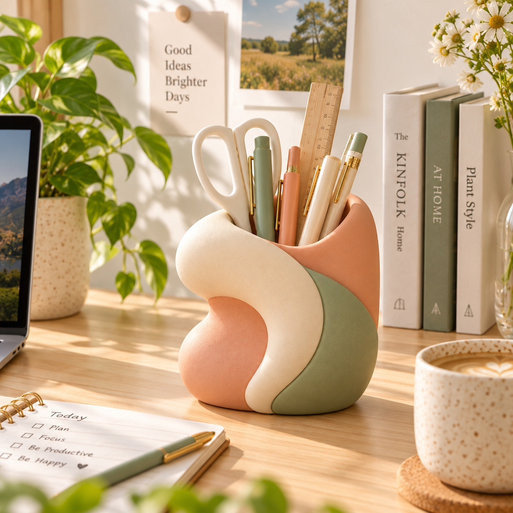 Jorenqia Sculptural Ceramic Pen Holder view 2
