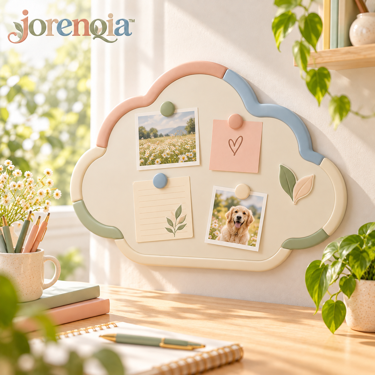 Jorenqia Cloud-Shaped Magnetic Memo Board view 1