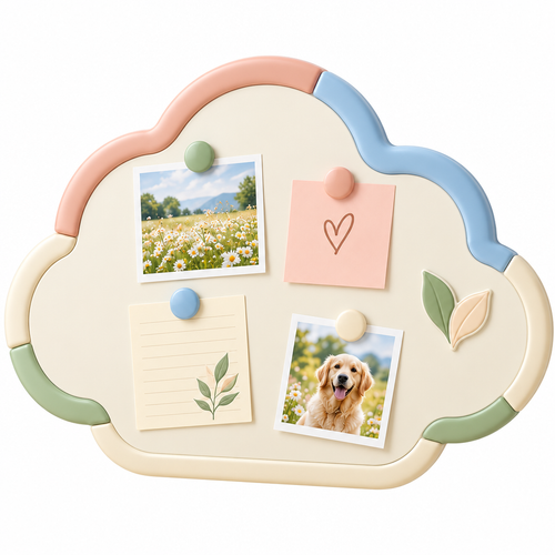 Jorenqia Cloud-Shaped Magnetic Memo Board view 2