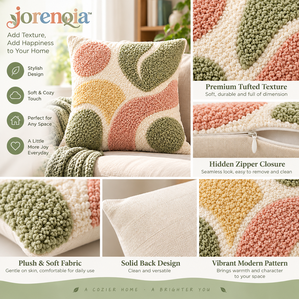 Jorenqia Pastel Tufted Accent Pillow view 5