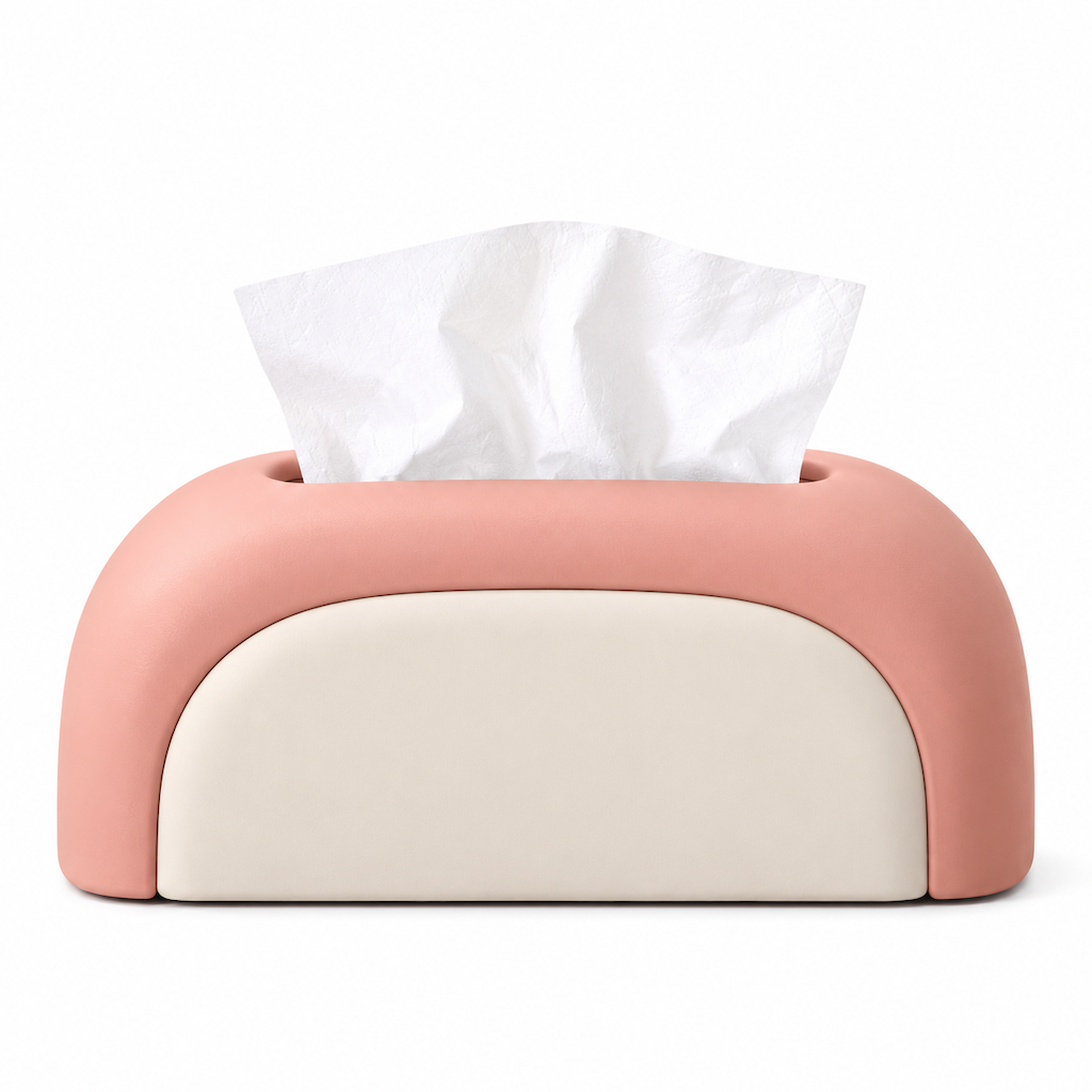 Jorenqia Curved Color-Block Tissue Box view 4