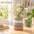 Jorenqia Stacked Donut Ceramic Vase view 1