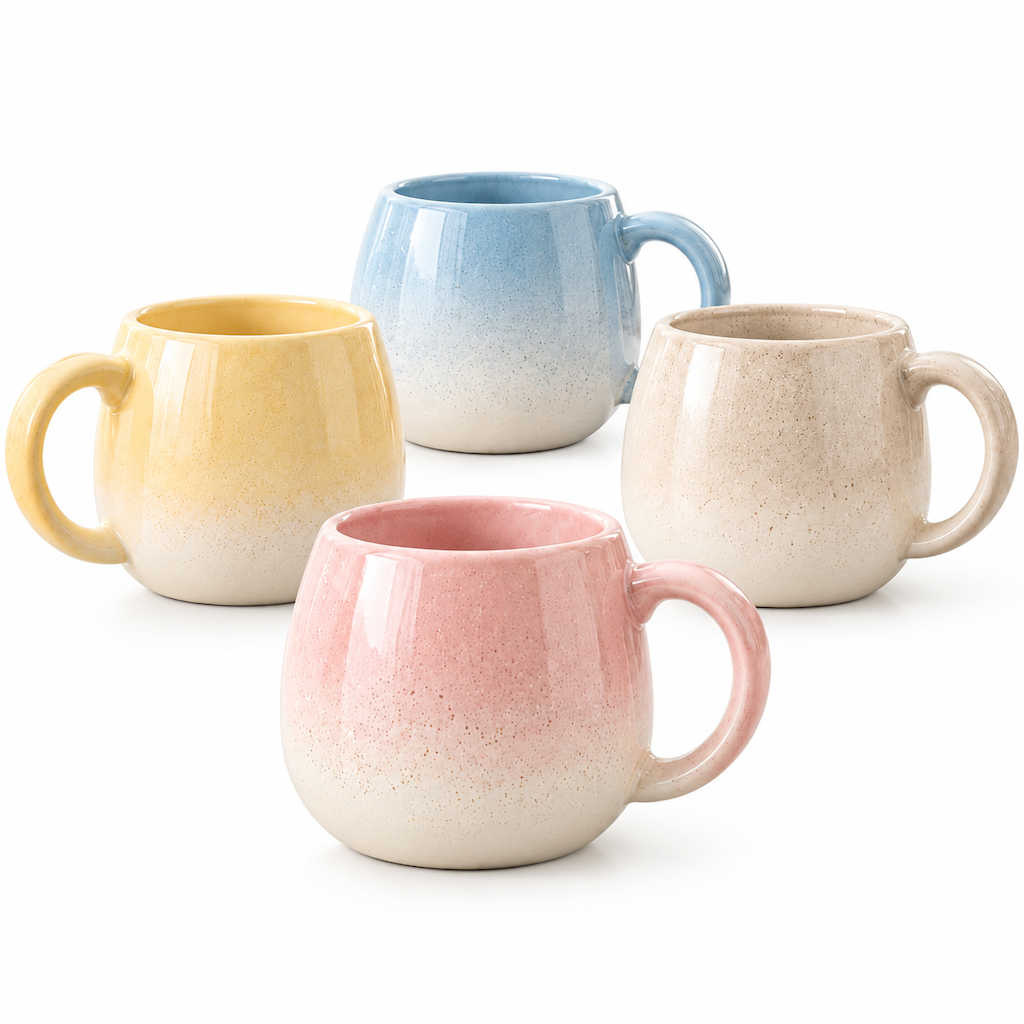 Jorenqia Pastel Gradient Ceramic Mug Set view 2