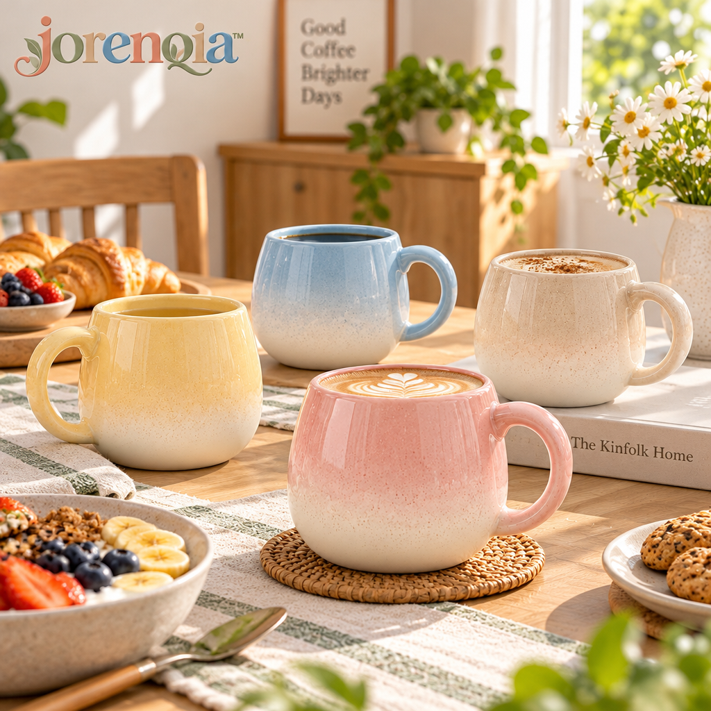 Jorenqia Pastel Gradient Ceramic Mug Set view 3