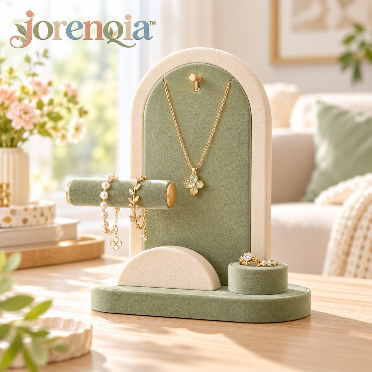Jorenqia Pastel Arch Jewelry Display Stand view 1