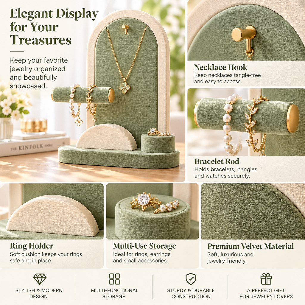 Jorenqia Pastel Arch Jewelry Display Stand view 3